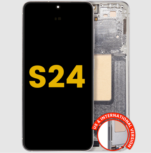 OLED Assembly With Frame For Samsung Galaxy S24 5G (US & International Version) (Refurbished) (Marble Grey)