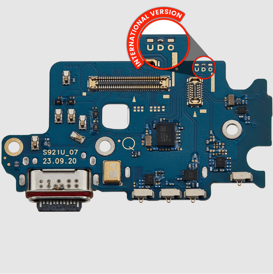 Charging Port Board With Sim Card Reader For Samsung Galaxy S24 5G (S921D) (International Version) (Premium)