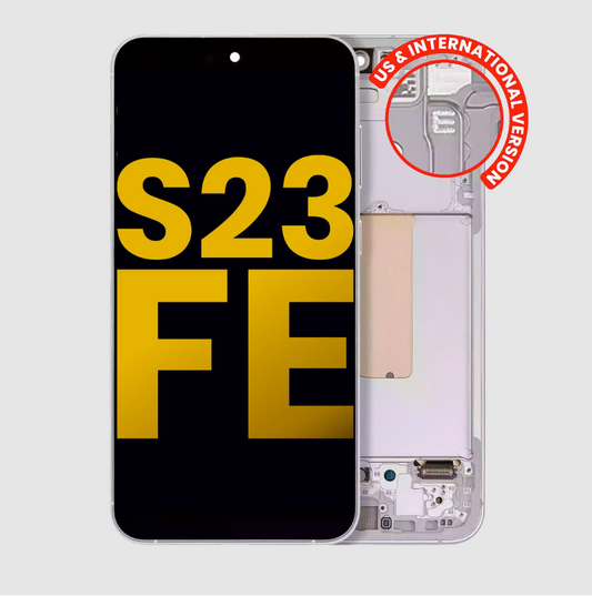 OLED Assembly With Frame For Samsung Galaxy S23 FE 5G (US & International Version) (Refurbished) (Mint / Cream / Purple / Indigo / Tangerine)