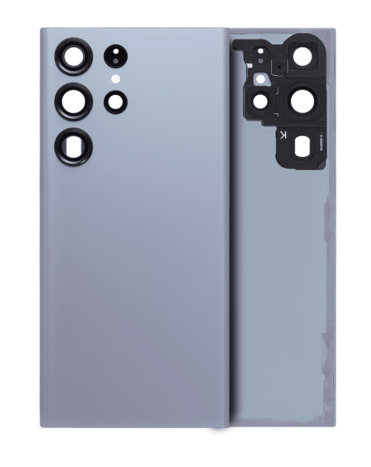Back Cover Glass With Camera Lens For Samsung Galaxy S23 Ultra 5G (No Logo) (Aftermarket Plus) (Graphite)