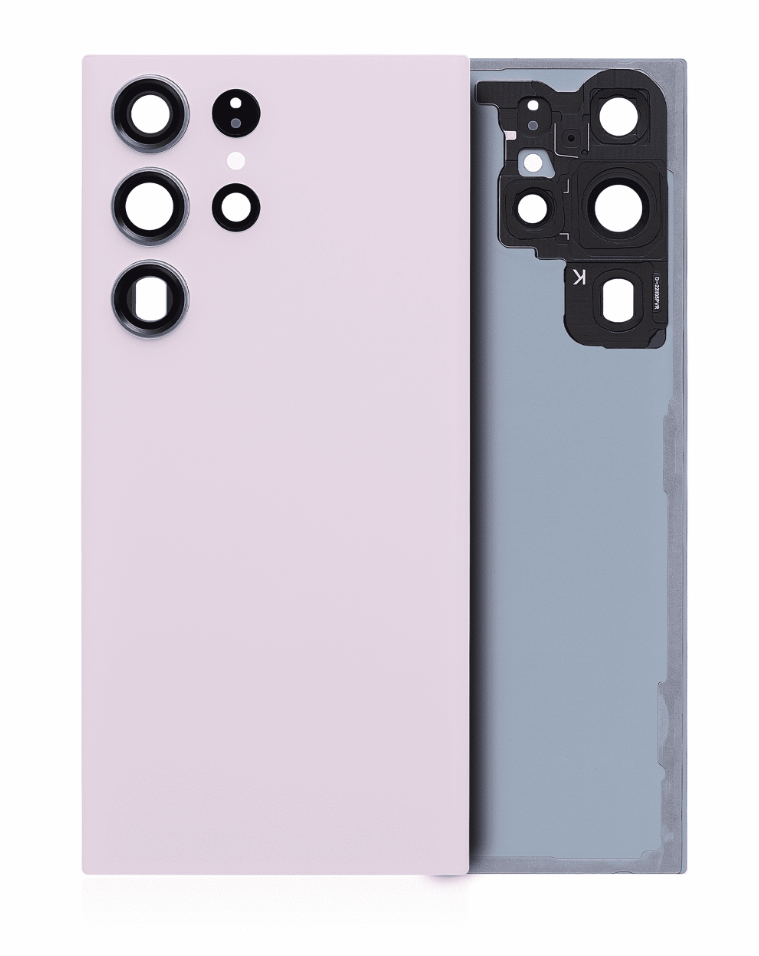 Back Cover Glass With Camera Lens For Samsung Galaxy S23 Ultra 5G (No Logo) (Aftermarket Plus) (Lavender)