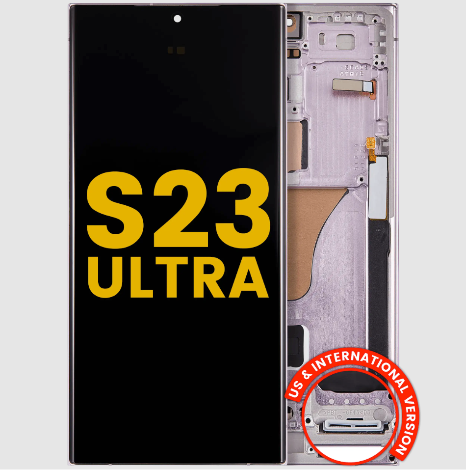 OLED Assembly With Frame For Samsung Galaxy S23 Ultra (US & International) (Refurbished) (Lavender)