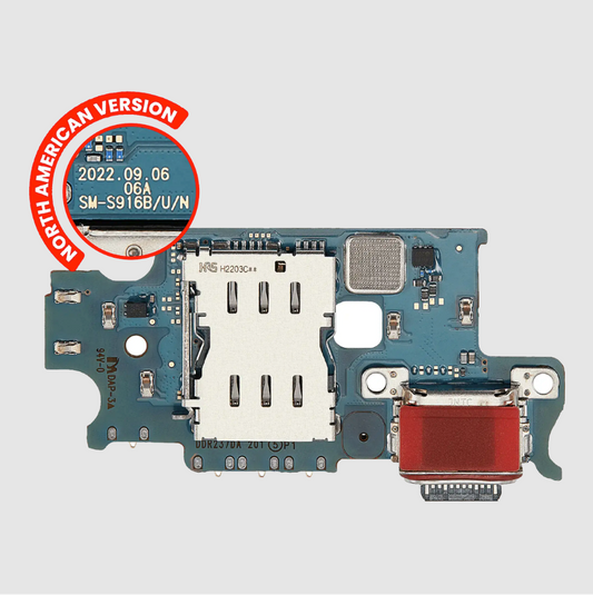 Charging Port Board With Sim Card Reader For Samsung Galaxy S23 Plus 5G (S916U) (US Version) (Premium)