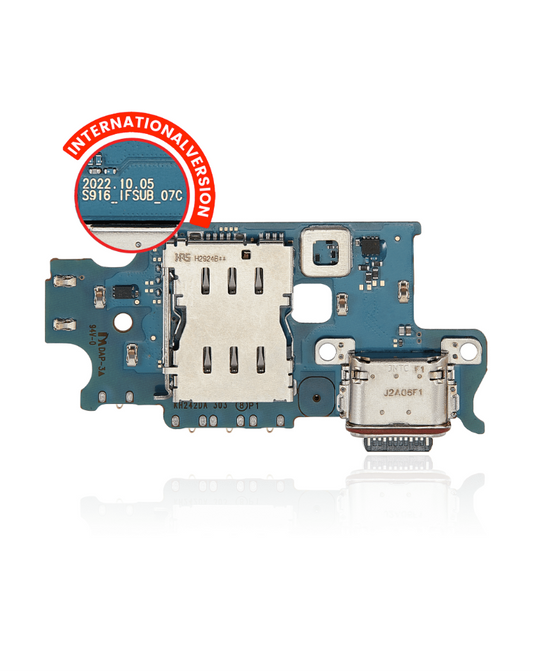 Charging Port Board With Sim Card Reader For Samsung Galaxy S23 Plus 5G (S916B) (International Version) (Premium)