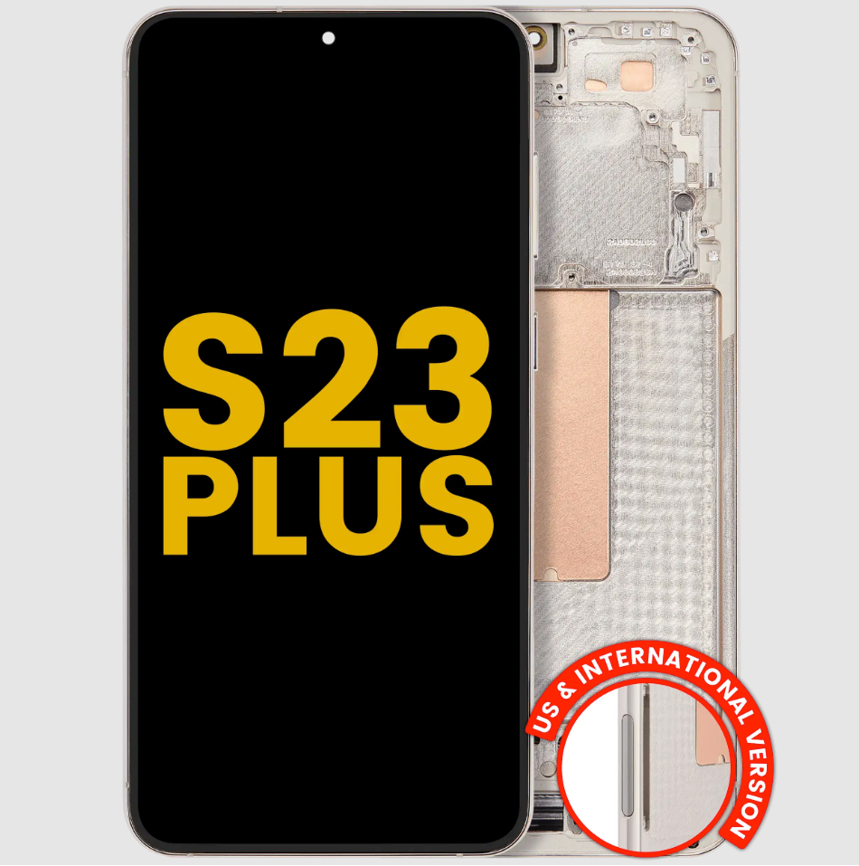OLED Assembly With Frame For Samsung Galaxy S23 Plus 5G (US & International) (Refurbished) (Cream)