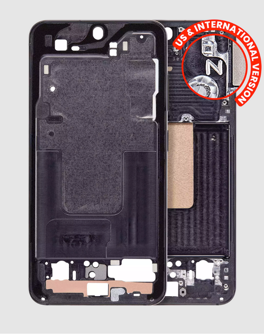 Mid-Frame Housing For Samsung Galaxy S23 5G (US & International Version) (Phantom Black)