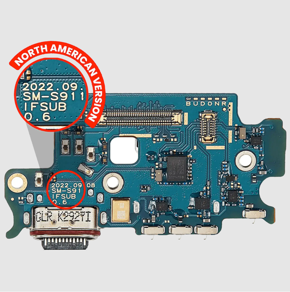 Charging Port Board With Sim Card Reader For Samsung Galaxy S23 5G (S911U) (US Version) (Premium)