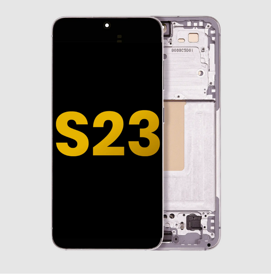 OLED Assembly With Frame For Samsung Galaxy S23 5G (US & International) (Refurbished) (Pink / Lavender)