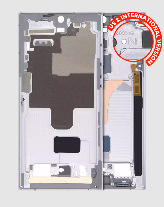 Mid-Frame Housing For Samsung Galaxy S22 Ultra 5G (US & International Version) (White)