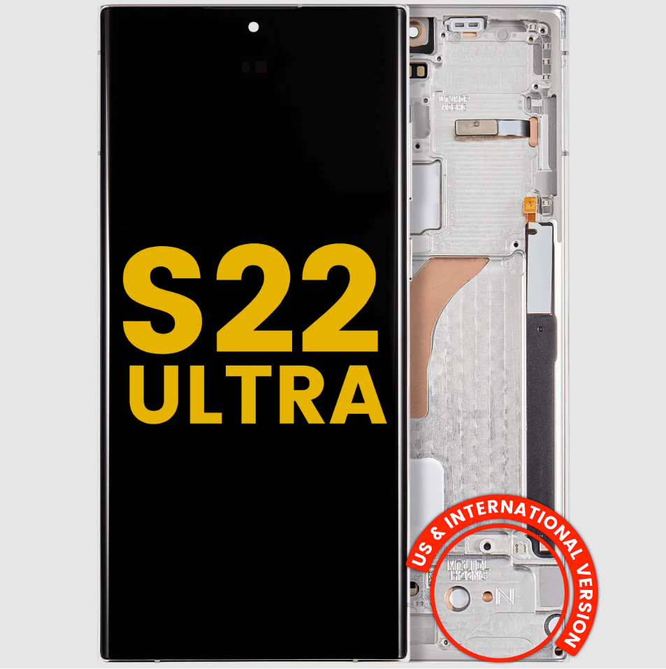 OLED Assembly With Frame For Samsung Galaxy S22 Ultra 5G (US & International Version) (Refurbished) (Phantom White)