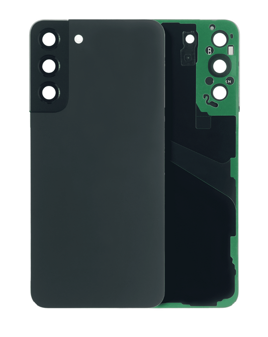 Back Cover Glass With Camera Lens For Samsung Galaxy S22 Plus 5G (No Logo) (Aftermarket Plus) (Phantom Black)
