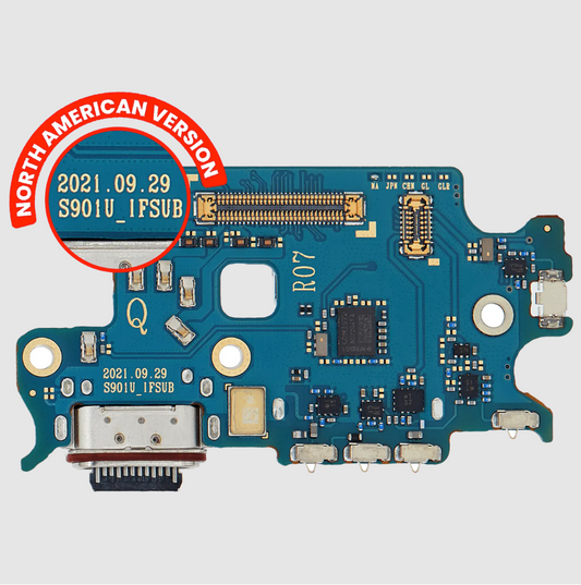 Charging Port Board With Sim Card Reader For Samsung Galaxy S22 5G (S901U) (US Version) (Premium)