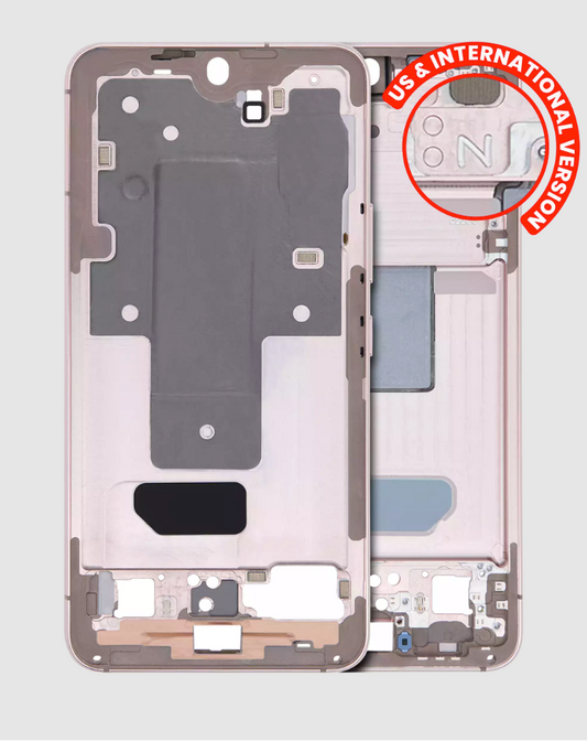 Mid-Frame Housing For Samsung Galaxy S22 5G (US & International Version) (Pink Gold)