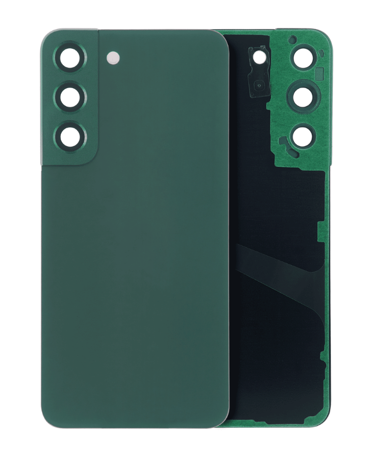 Back Cover Glass With Camera Lens For Samsung Galaxy S22 5G (No Logo) (Aftermarket Plus) (Green)