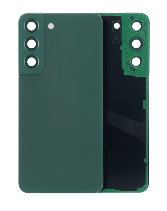 Back Cover Glass With Camera Lens For Samsung Galaxy S22 5G (No Logo) (Aftermarket Plus) (Green)