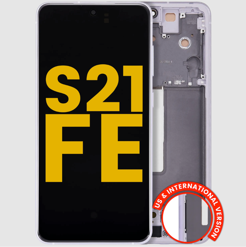 OLED Assembly With Frame For Samsung Galaxy S21 FE 5G (US & International Version) (Refurbished) (Lavender)