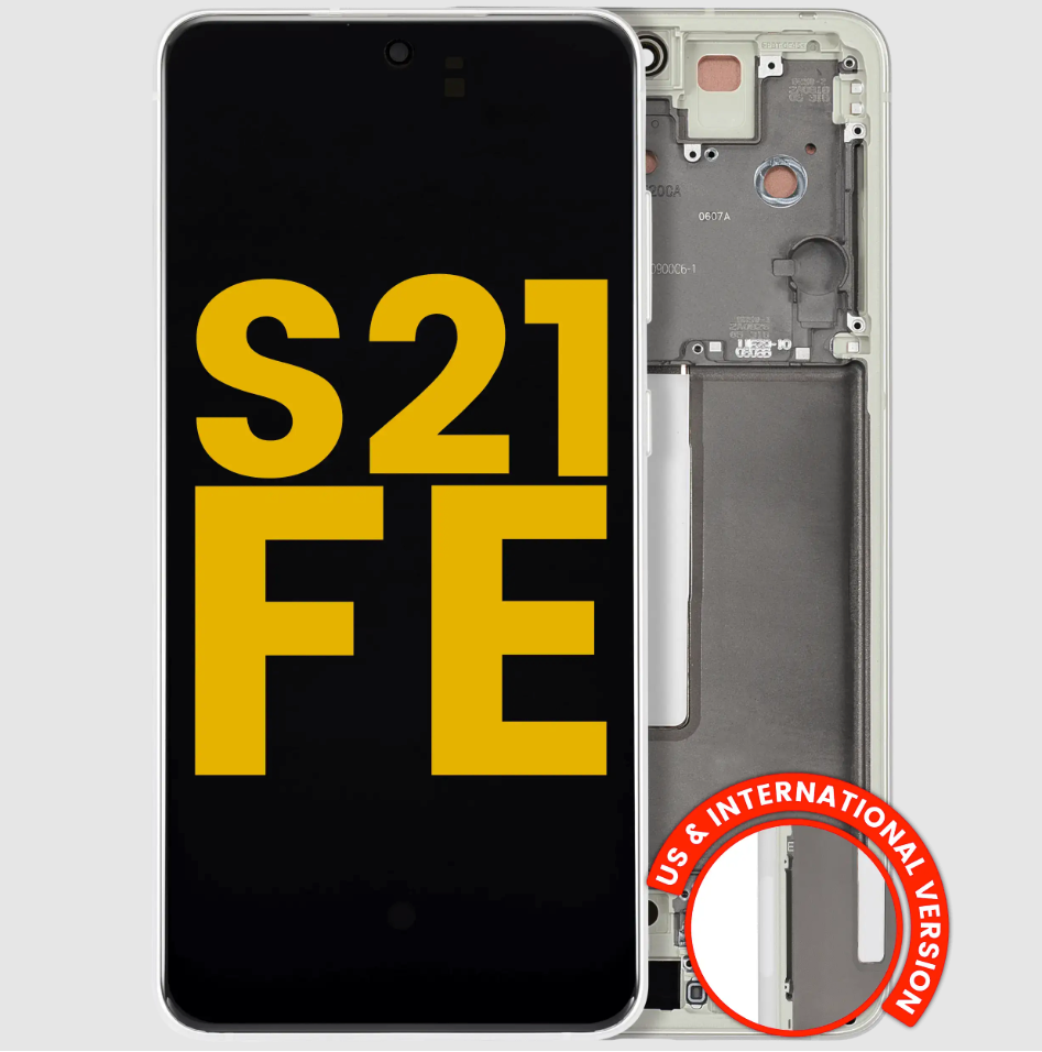OLED Assembly With Frame For Samsung Galaxy S21 FE 5G (US & International) (Refurbished) (Olive Green)