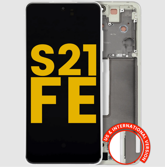 OLED Assembly With Frame For Samsung Galaxy S21 FE 5G (US & International) (Refurbished) (Olive Green)