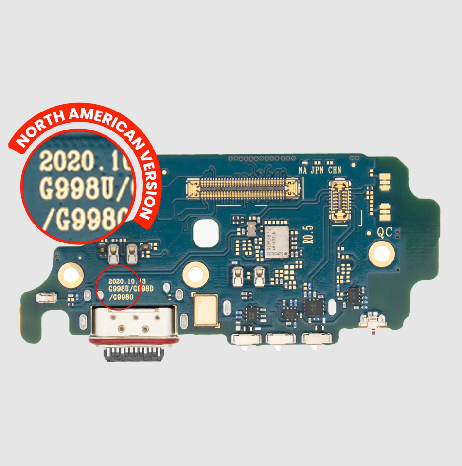 Charging Port Board With Sim Card Reader For Samsung Galaxy S21 Ultra 5G (G998U) (US Version) (Premium)