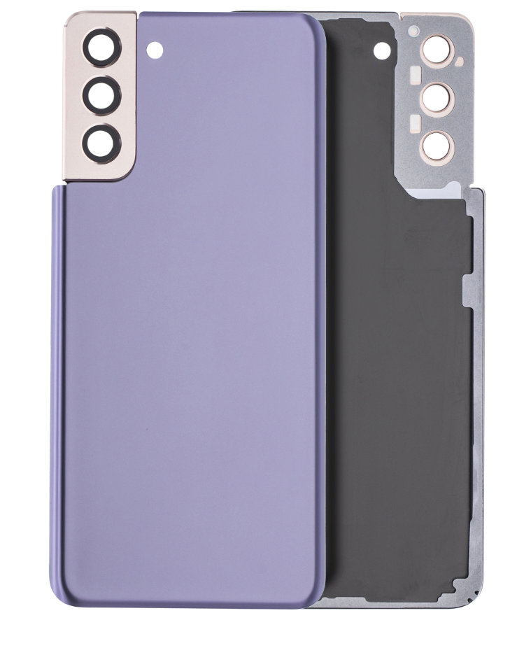 Back Cover Glass With Camera Lens For Samsung Galaxy S21 Plus (No Logo) (Aftermarket Plus) (Phantom Violet)