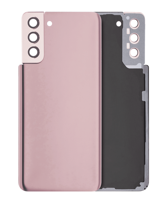 Back Cover Glass With Camera Lens For Samsung Galaxy S21 Plus (No Logo) (Aftermarket Plus) (Phantom Gold)