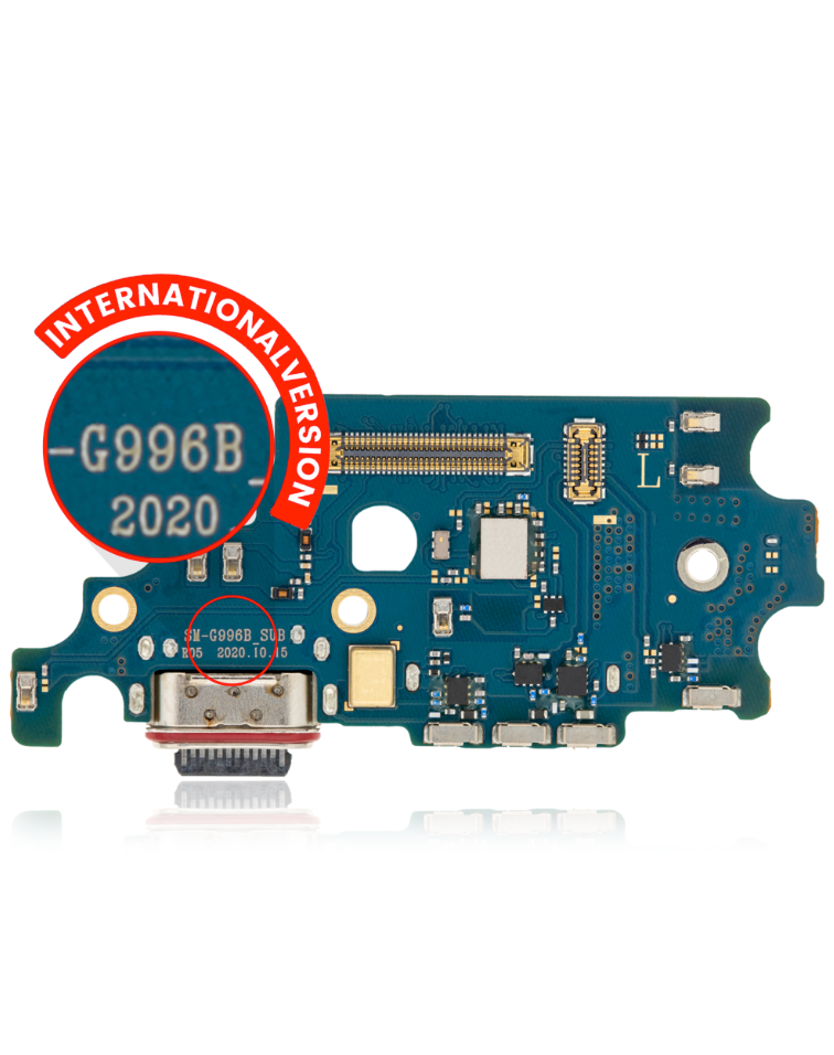 Charging Port Board With Sim Card Reader For Samsung Galaxy S21 Plus (G996B) (International Version) (Premium)