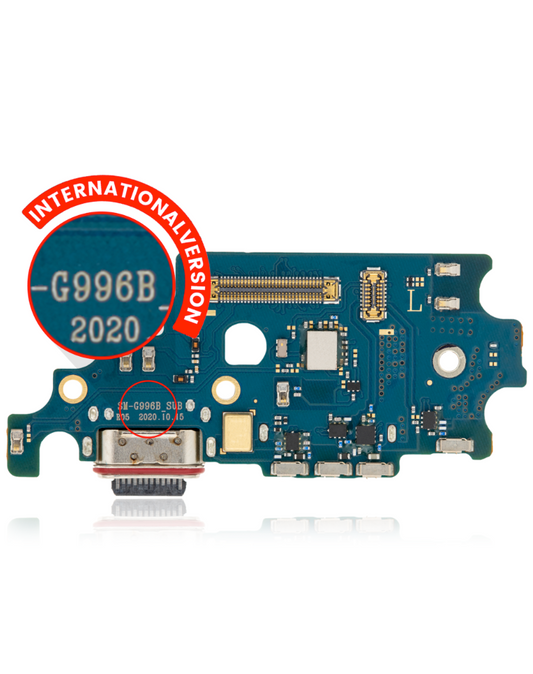 Charging Port Board With Sim Card Reader For Samsung Galaxy S21 Plus (G996B) (International Version) (Premium)