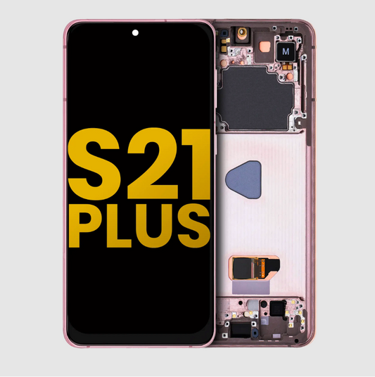 OLED Assembly With Frame For Samsung Galaxy S21 Plus 5G (Refurbished) (Phantom Violet / Pink / Gold)