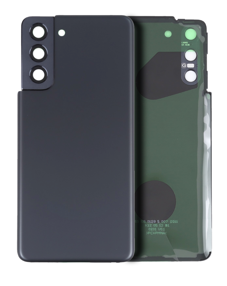 Back Cover Glass With Camera Lens For Samsung Galaxy S21 5G (No Logo) (Aftermarket Plus) (Phantom Gray)