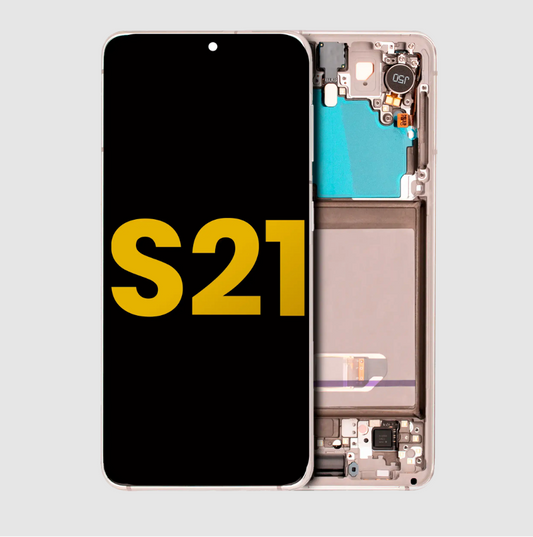 OLED Assembly With Frame For Samsung Galaxy S21 5G (Refurbished) (Phantom White)
