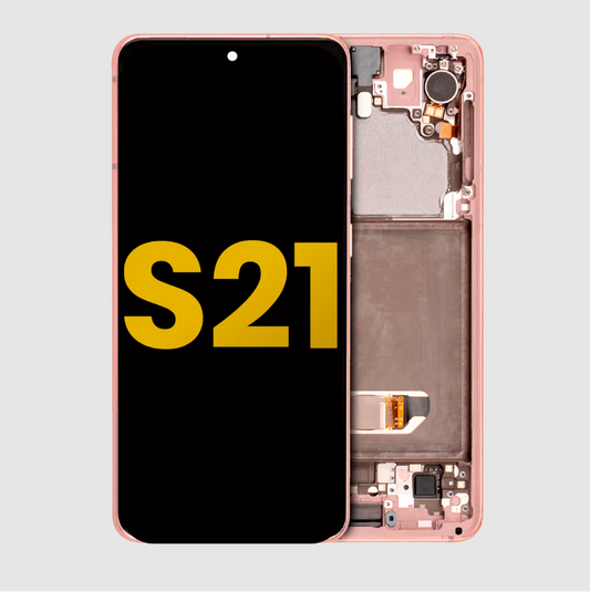 OLED Assembly With Frame For Samsung Galaxy S21 5G (Refurbished) (Phantom Pink)
