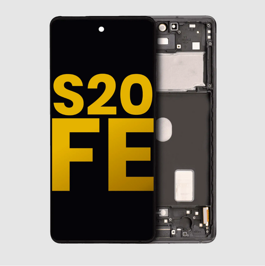 OLED Assembly With Frame For Samsung Galaxy S20 FE 4G / 5G (Refurbished) (Cloud Navy)