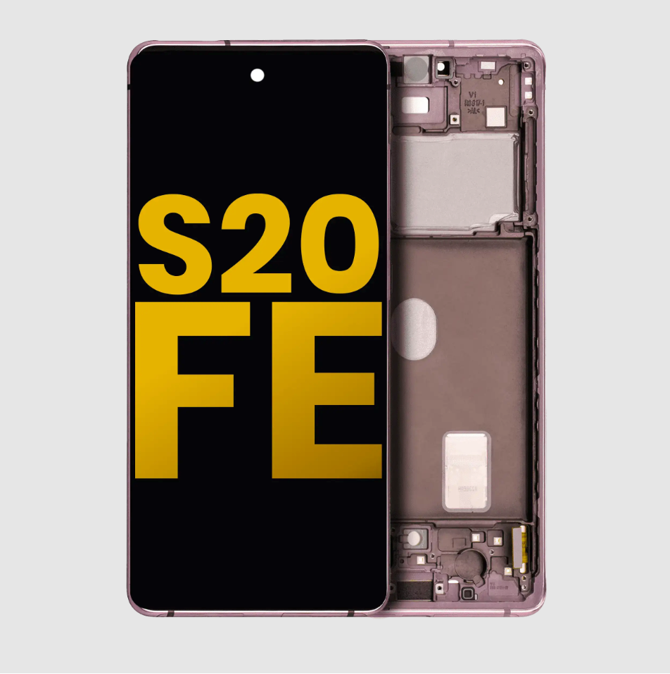 OLED Assembly With Frame For Samsung Galaxy S20 FE 4G / 5G (Refurbished) (Cloud Lavender)
