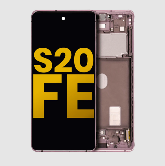 OLED Assembly With Frame For Samsung Galaxy S20 FE 4G / 5G (Refurbished) (Cloud Lavender)