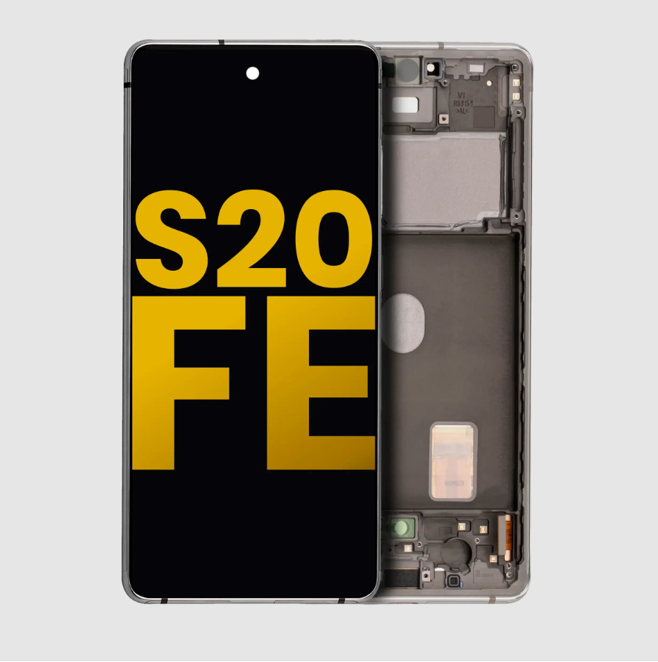 OLED Assembly With Frame For Samsung Galaxy S20 FE 4G / 5G (Refurbished) (Cloud White)