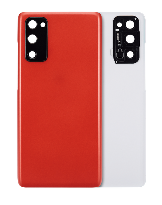 Back cover Glass With Camera Lens For Samsung Galaxy S20 FE 5G (Aftermarket Plus) (Cloud Red)