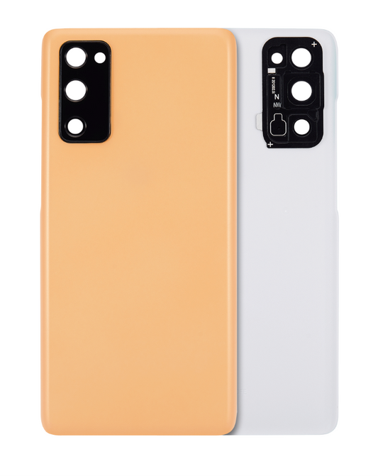 Back cover Glass With Camera Lens For Samsung Galaxy S20 FE 5G (Aftermarket Plus) (Cloud Orange)