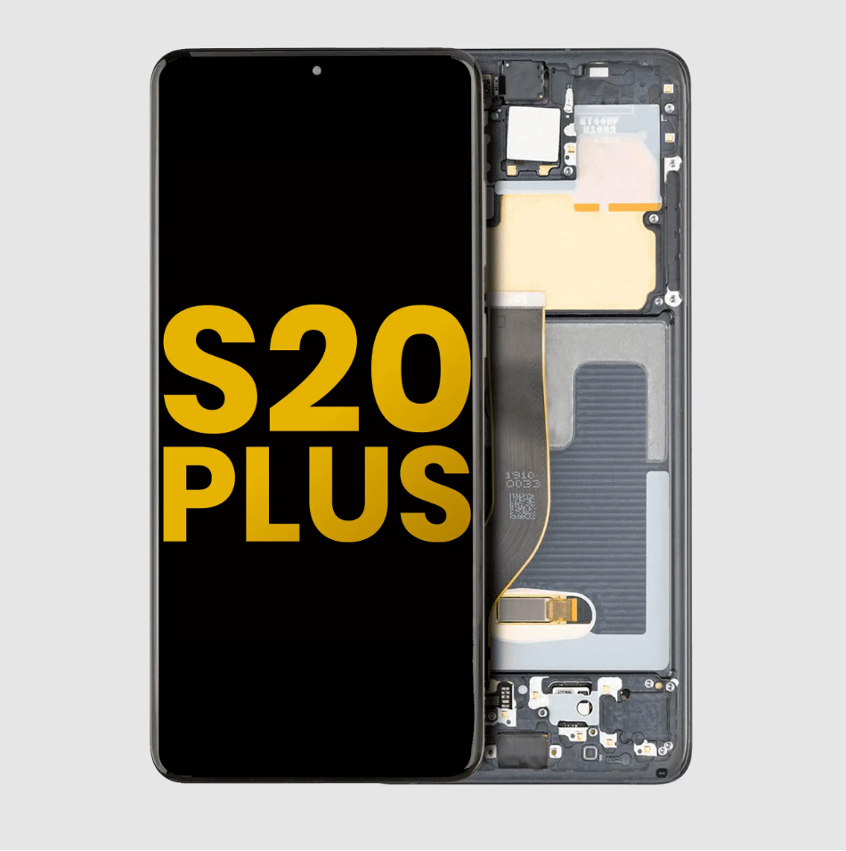 OLED Assembly With Frame For Samsung Galaxy S20 Plus 5G (Refurbished) (Cosmic Black)