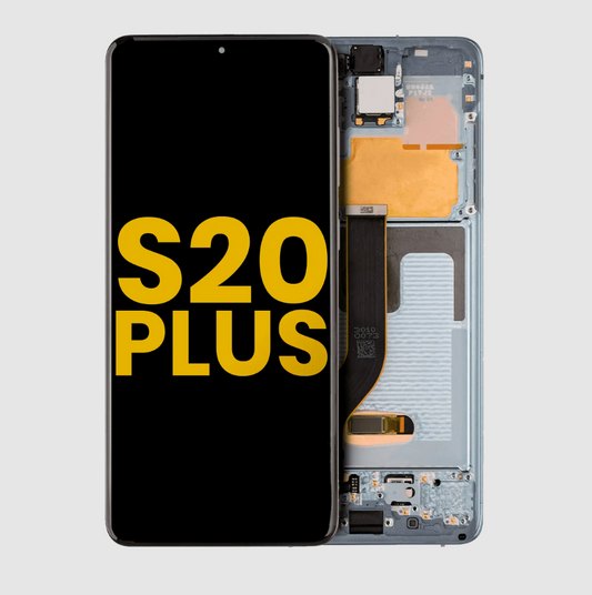 OLED Assembly With Frame For Samsung Galaxy S20 Plus 5G (Refurbished) (Cloud Blue)