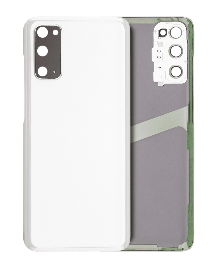 Back Cover Glass With Camera Lens For Samsung Galaxy S20 5G (No Logo) (Aftermarket Plus) (Cloud White)