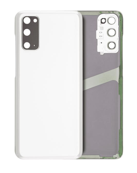 Back Cover Glass With Camera Lens For Samsung Galaxy S20 5G (No Logo) (Aftermarket Plus) (Cloud White)