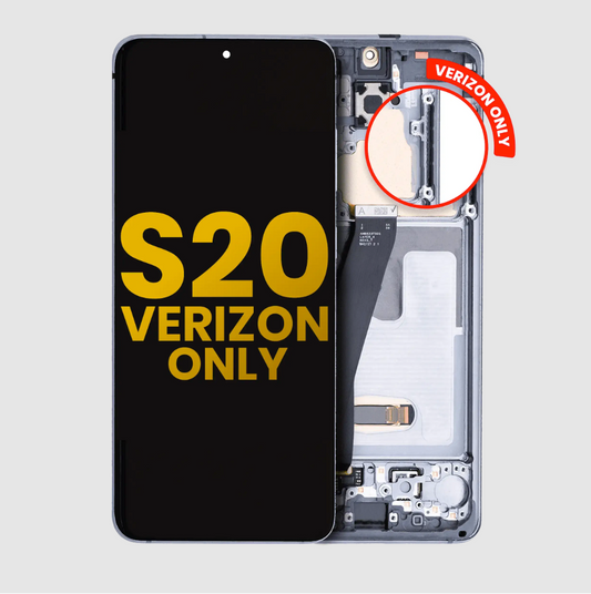 OLED Assembly With Frame For Samsung Galaxy S20 5G (Verizon 5G UW Frame Only) (Refurbished) (Cosmic Gray)