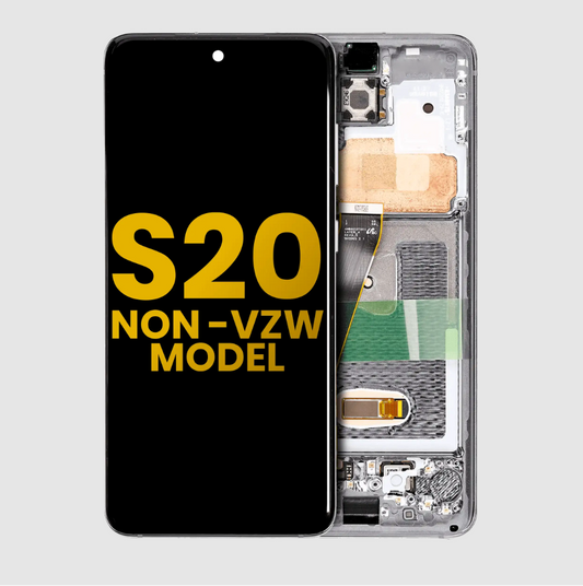 OLED Assembly With Frame For Samsung Galaxy S20 5G (Non-Verizon 5G UW Frame) (Refurbished) (Cosmic Gray)