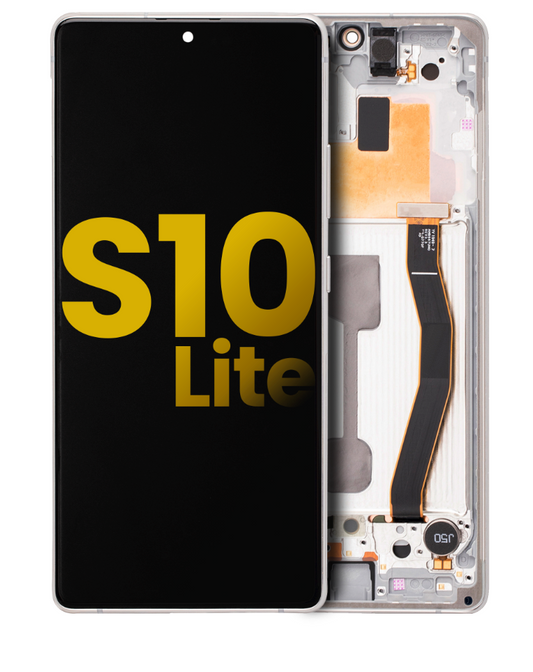 OLED Assembly With Frame For Samsung Galaxy S10 Lite (Refurbished) (Prism White)