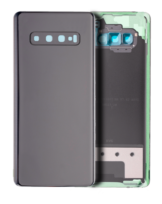 Back cover Glass With Camera Lens For Samsung Galaxy S10 Plus (No Logo) (Aftermarket Plus) (Prism Black)