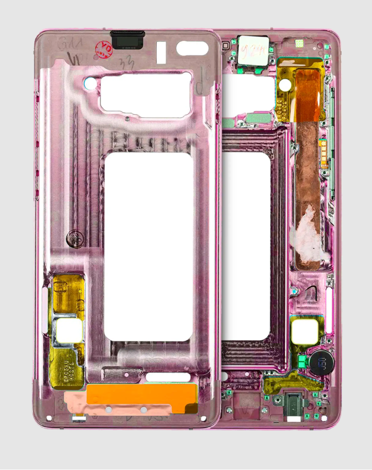 Mid-Frame Housing For Samsung Galaxy S10 (With Small Parts) (Flamingo Pink)