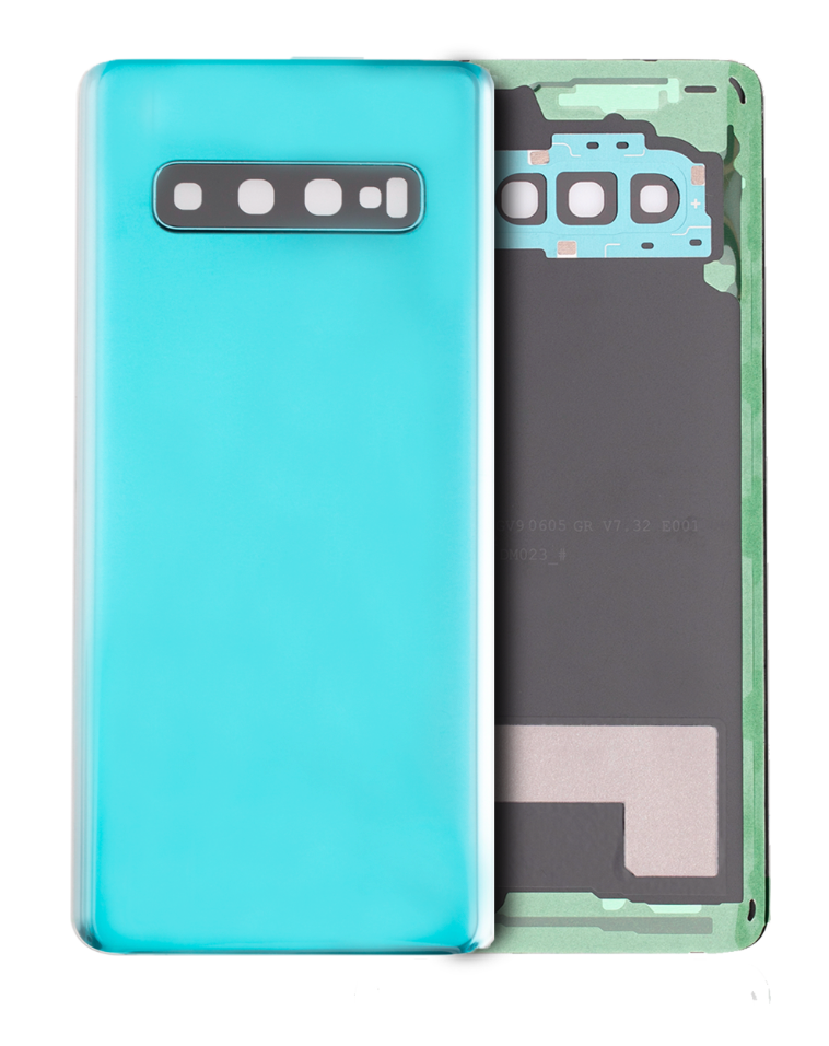 Back cover Glass With Camera Lens For Samsung Galaxy S10 (No Logo) (Aftermarket Plus) (Prism Green)