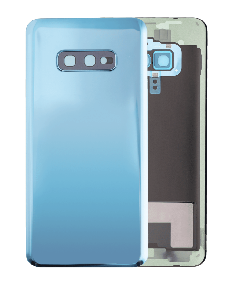 Back cover Glass With Camera Lens For Samsung Galaxy S10E (No Logo) (Aftermarket Plus) (Prism Blue)