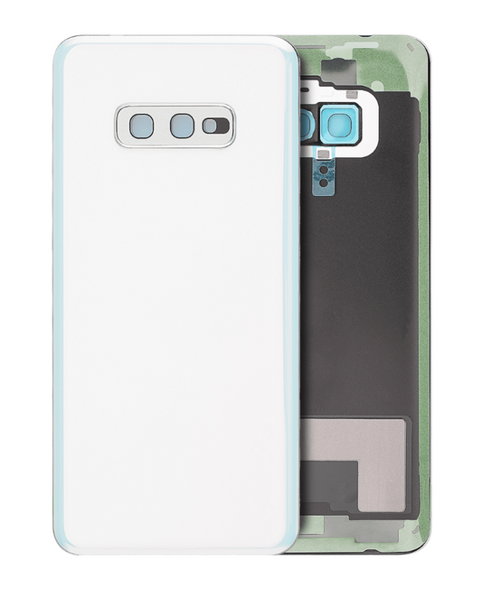 Back cover Glass With Camera Lens For Samsung Galaxy S10E (No Logo) (Aftermarket Plus) (Prism White)