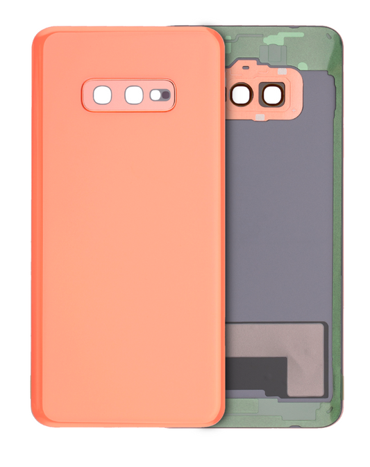 Back cover Glass With Camera Lens For Samsung Galaxy S10E (No Logo) (Aftermarket Plus) (Flamingo Pink)
